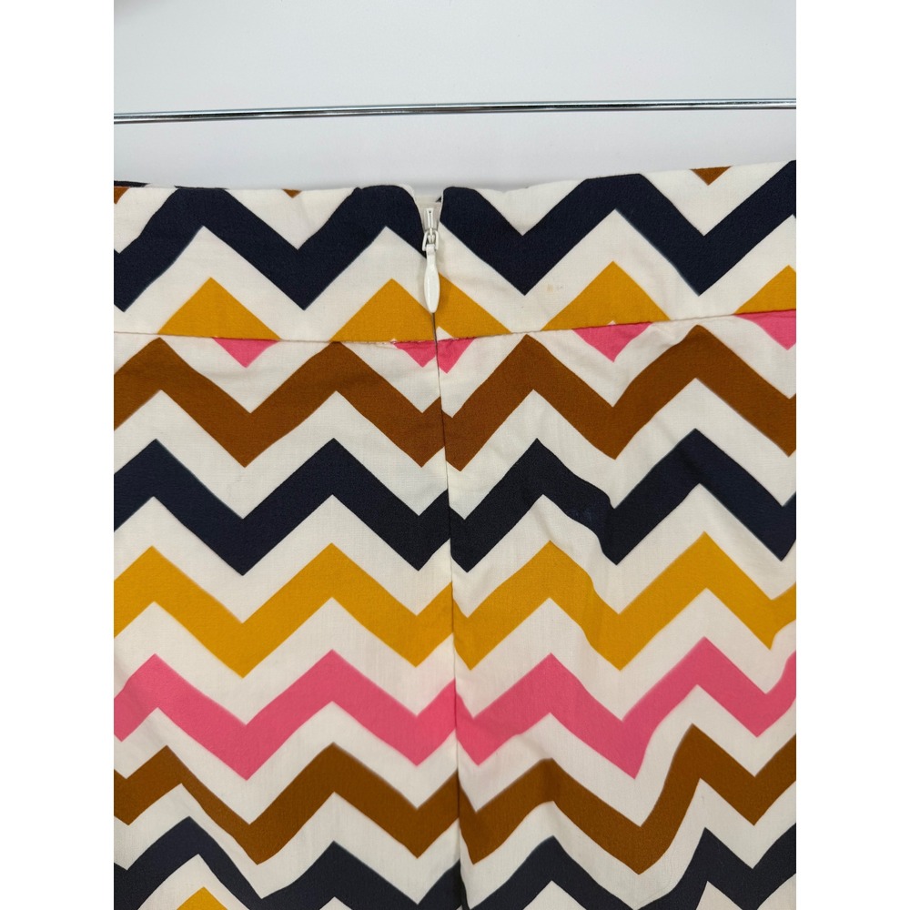 Boden Womens Size 20 Multicolor Chevron Zigzag‎ Cotton Mini Skirt With Pockets - Picture 5 of 6